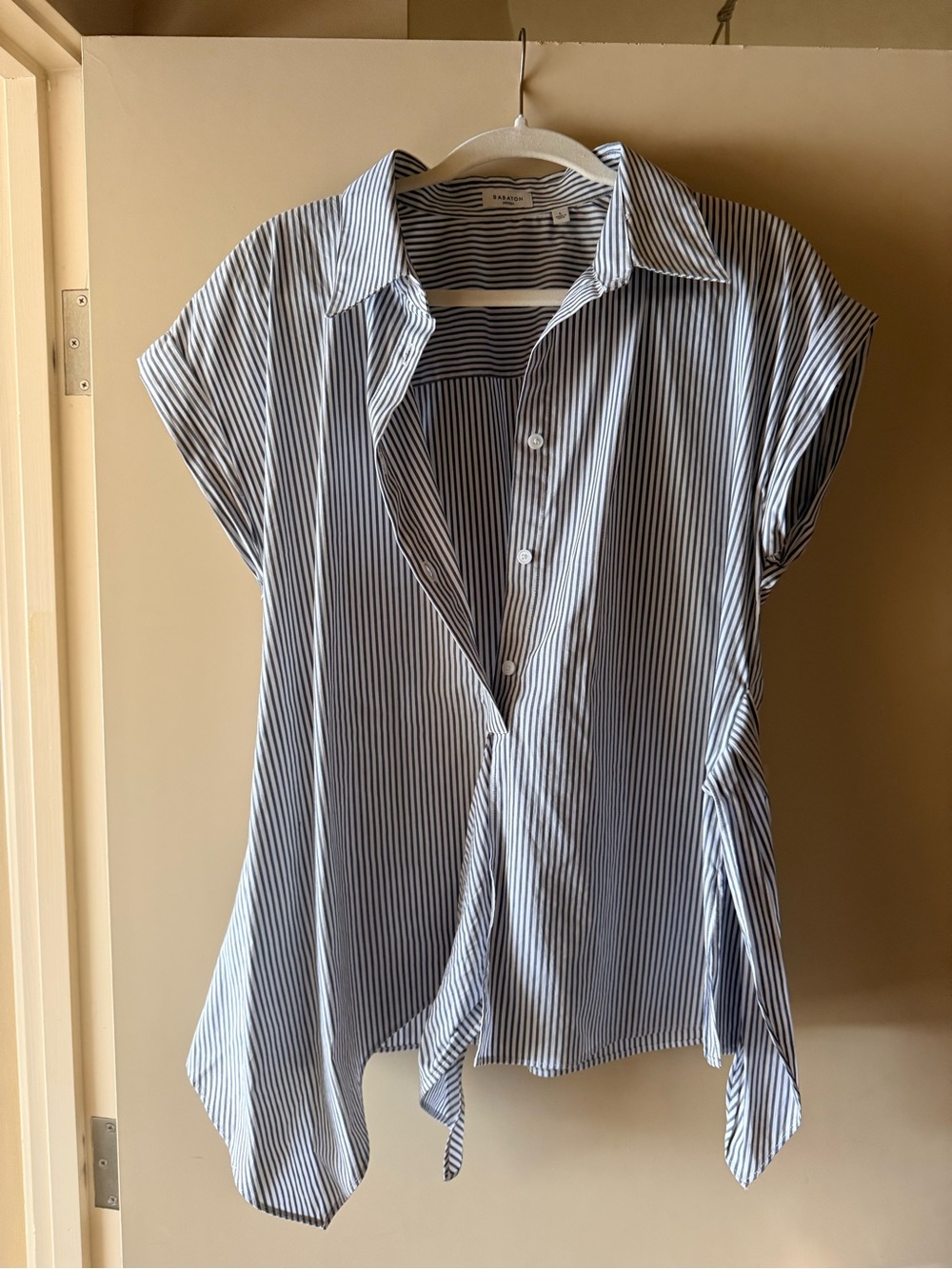Aritzia babaton blue print poplin shirt - Picture 2 of 2
